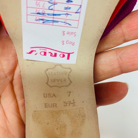 Sacha London Purple and Pink Strappy Heels Sz 7 - Picture 6 of 6